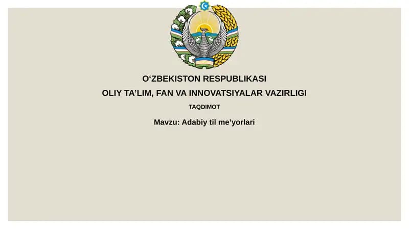 Adabiy til me'yorlari