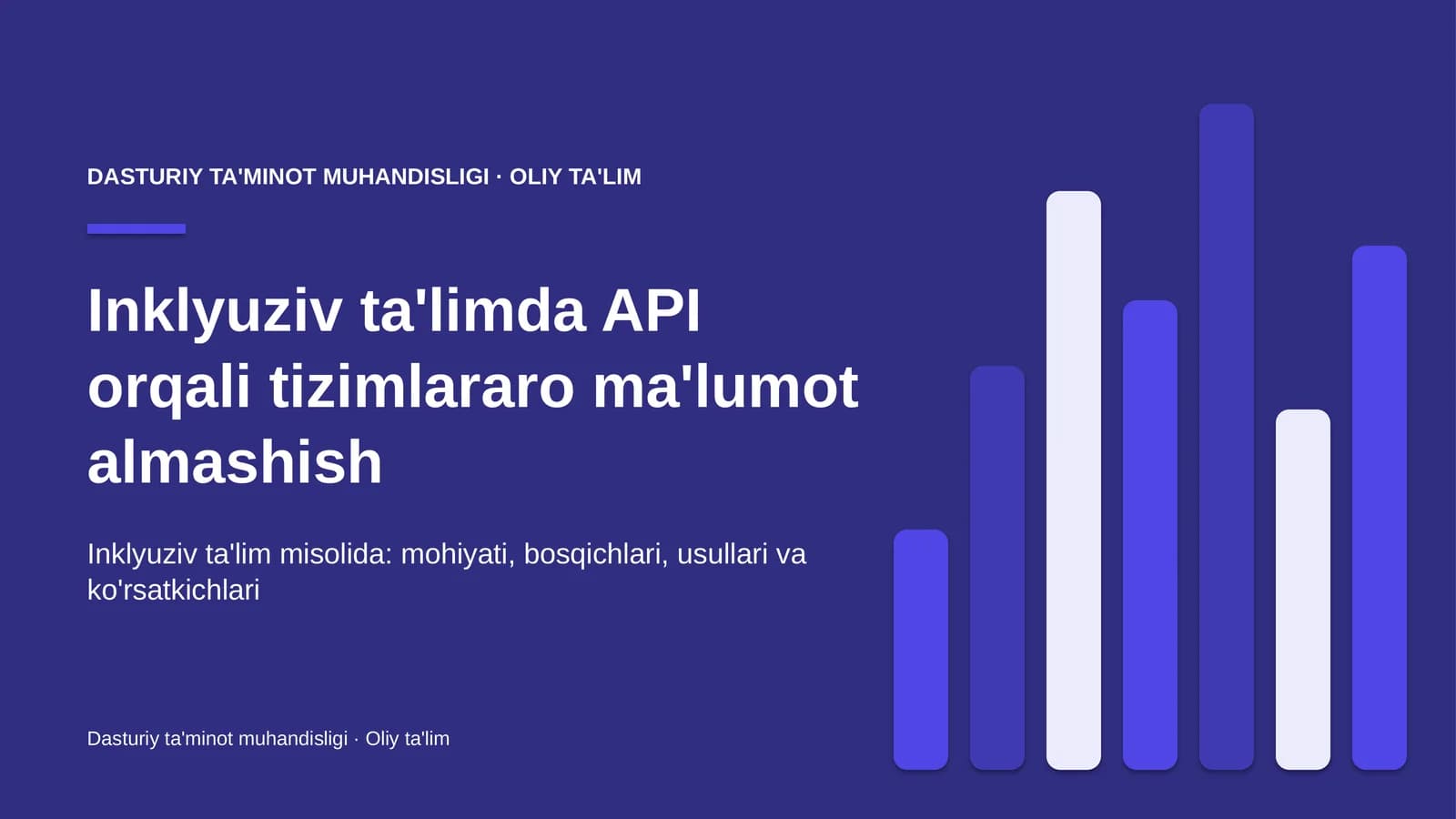 Inklyuziv ta'limda API orqali tizimlararo ma'lumot almashish