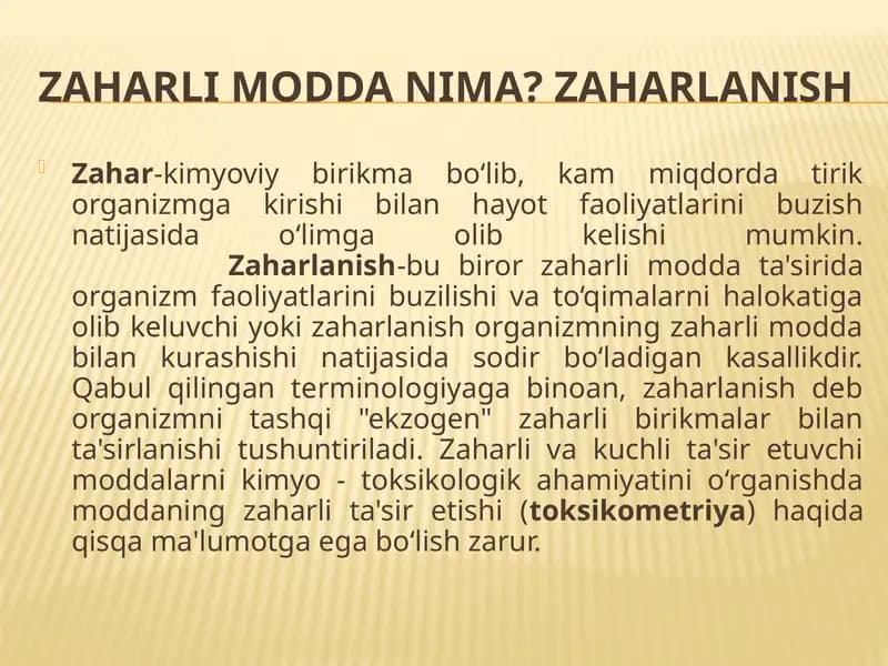 Zaharlanish