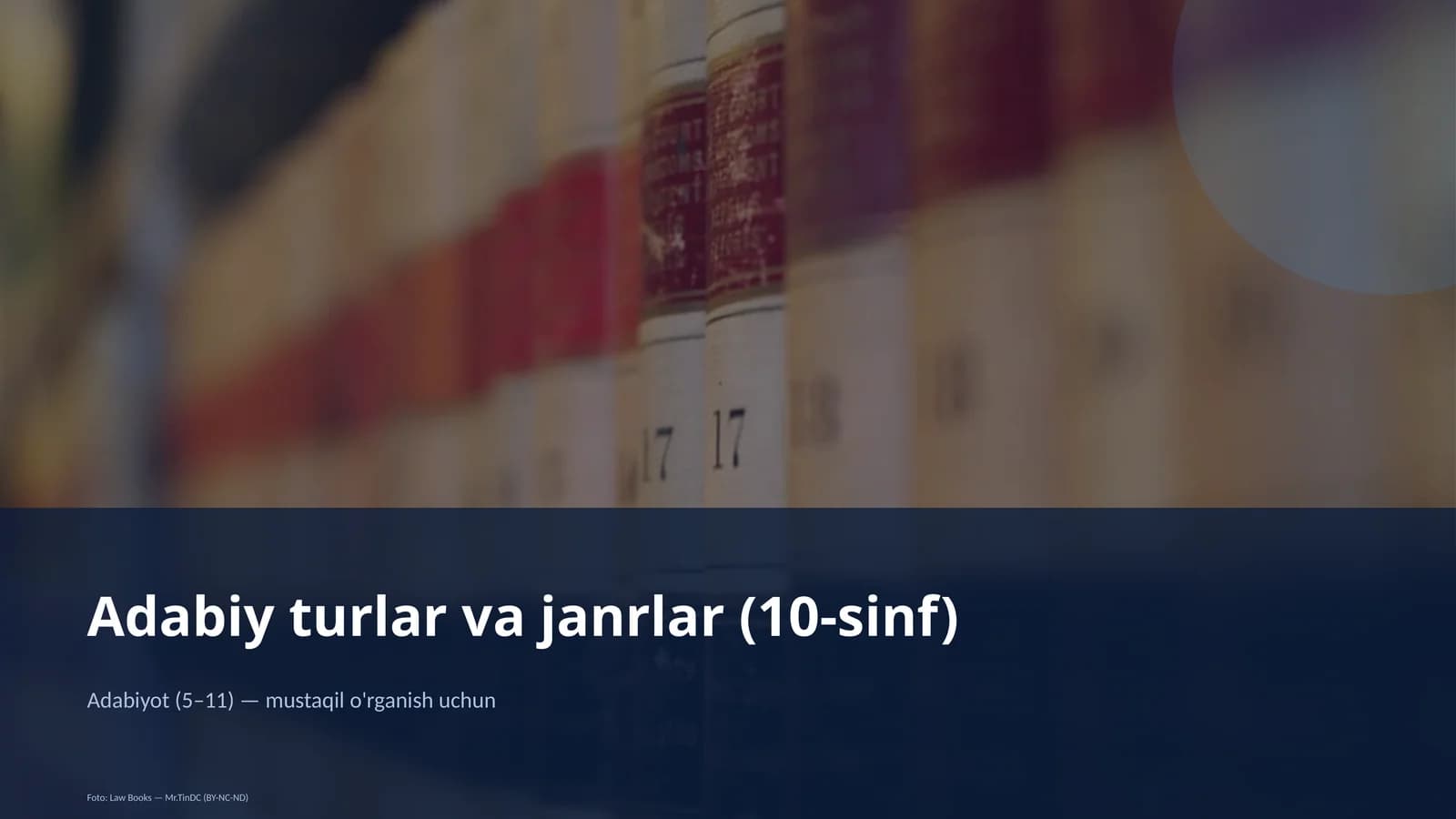 Adabiy turlar va janrlar (10-sinf)
