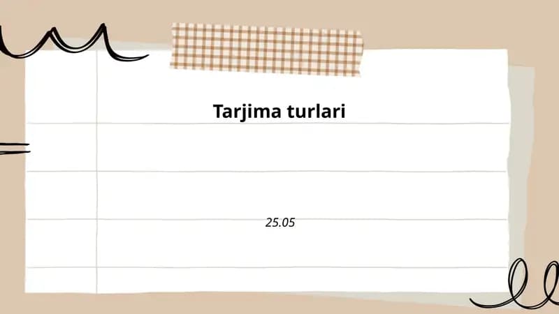 Tarjima turlari