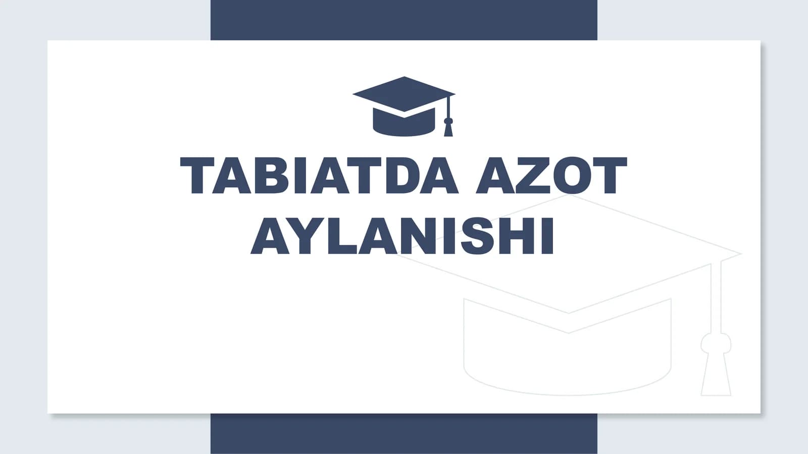 Tabiatda azot aylanishi