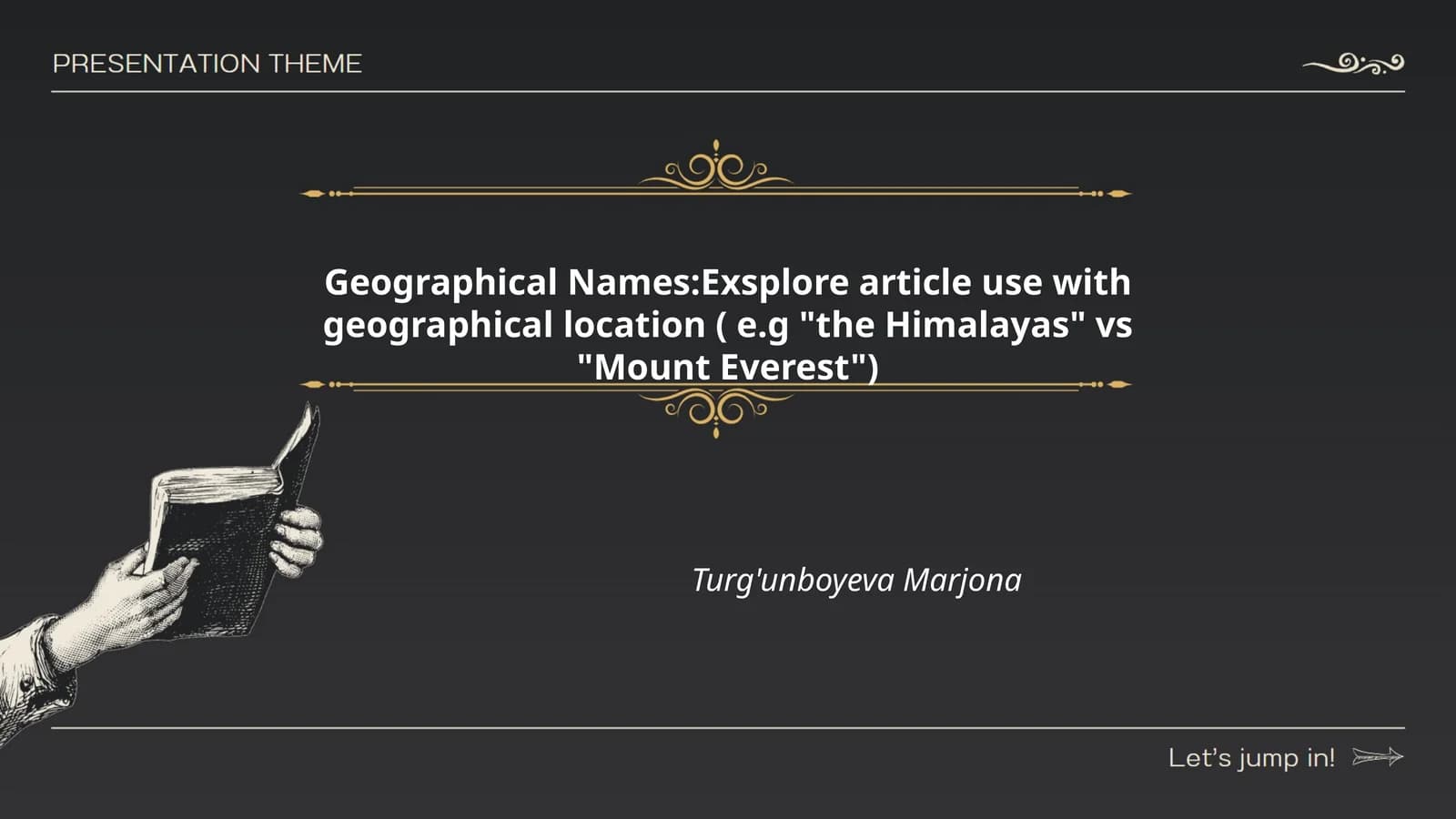 Geographical Names:Exsplore article use with geographical location