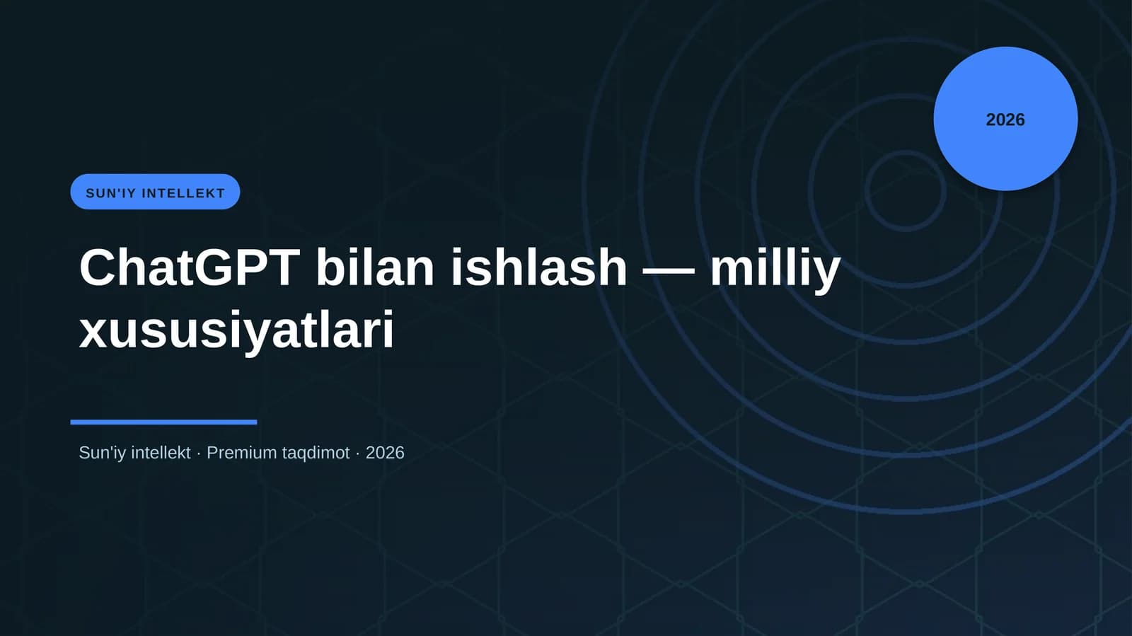 ChatGPT bilan ishlash — milliy xususiyatlari