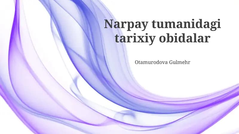 Narpay tumanidagi tarixiy obidalar