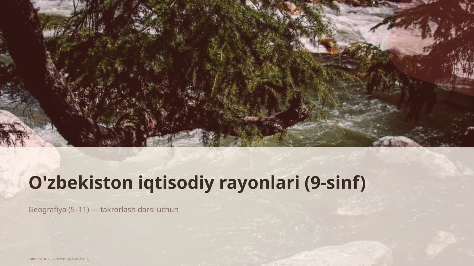 O'zbekiston iqtisodiy rayonlari (9-sinf)