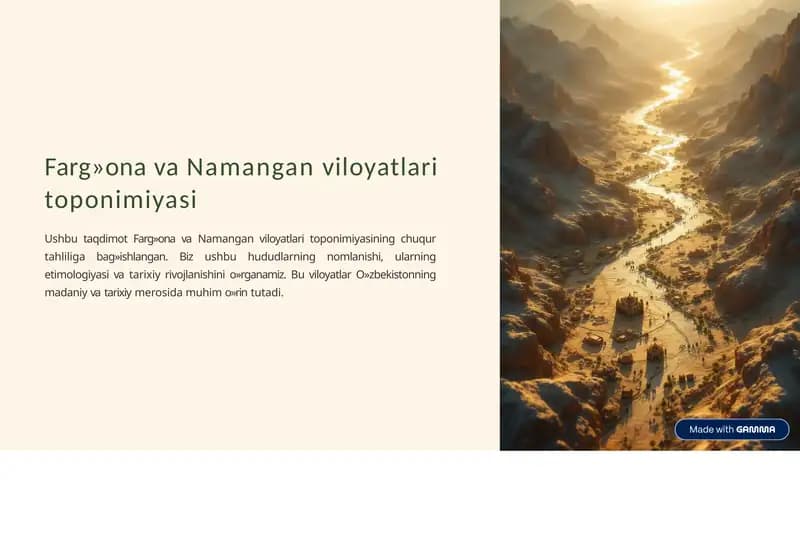 Fargona namangan toponomiyasu