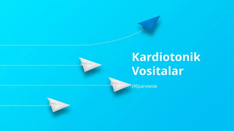 Kardiotonik Vositalar