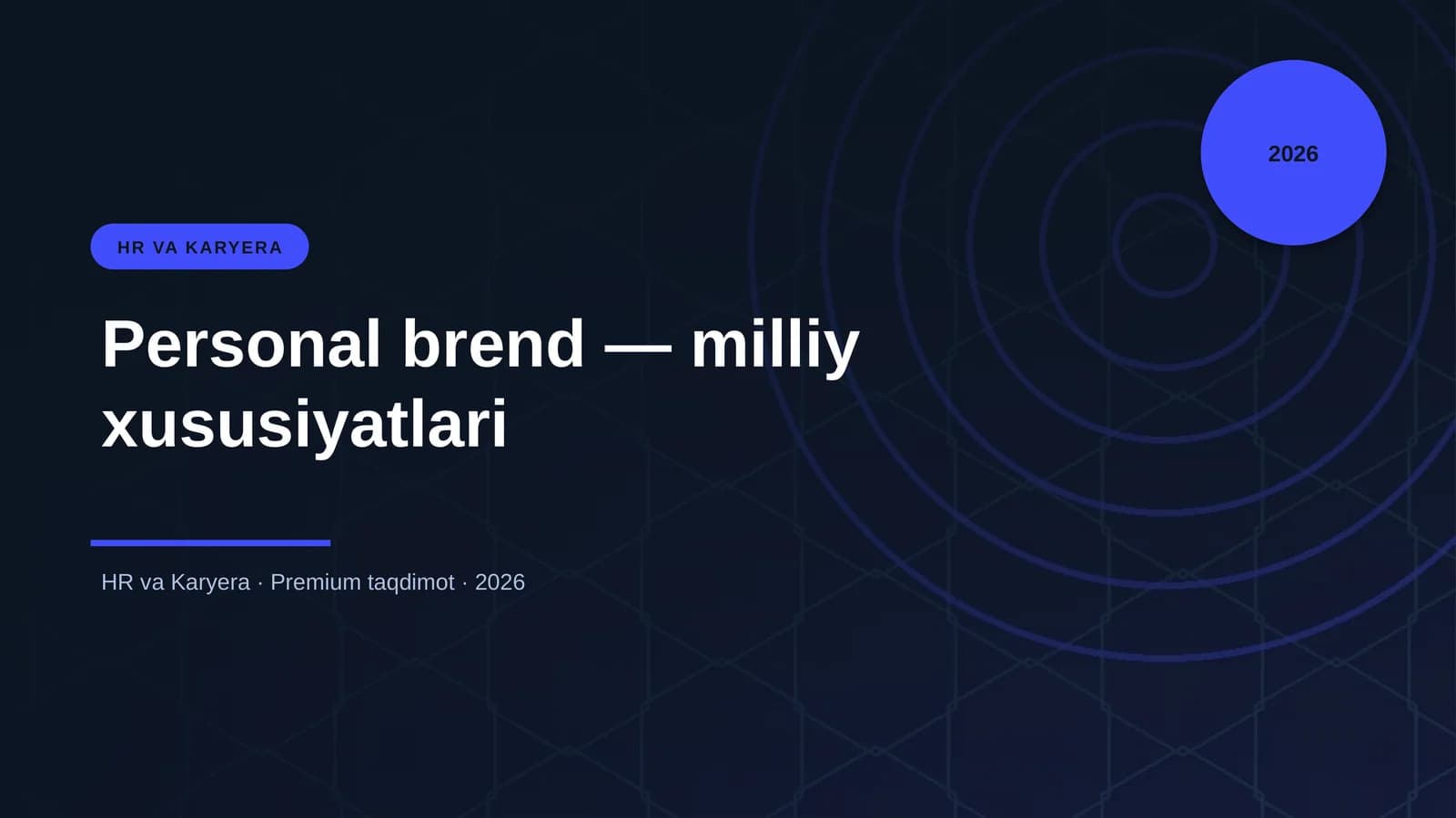 Personal brend — milliy xususiyatlari