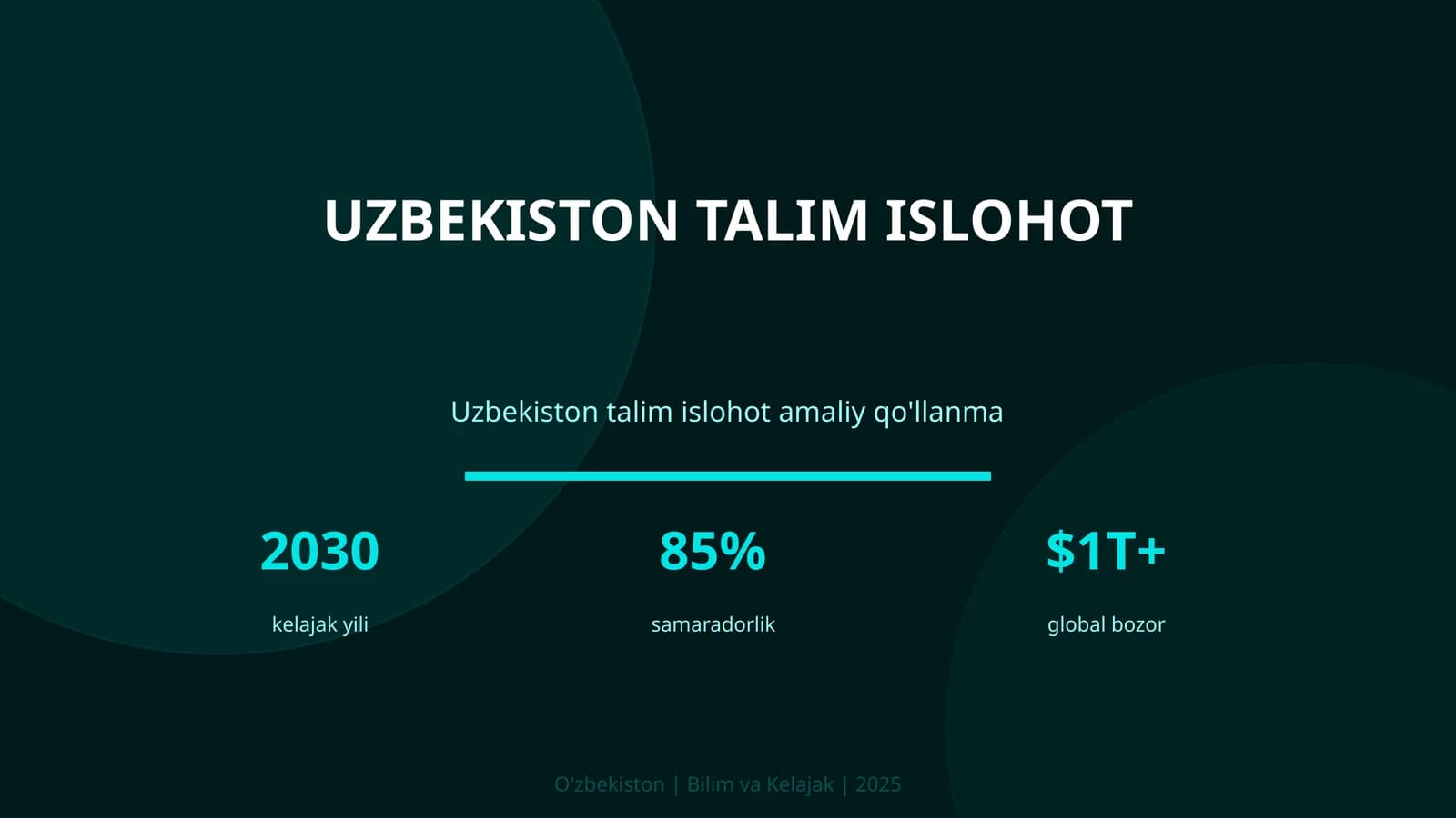 Uzbekiston talim islohot