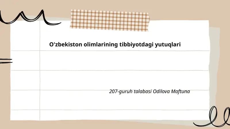 O'zbekiston olimlarining tibbiyotdagi yutuqlari
