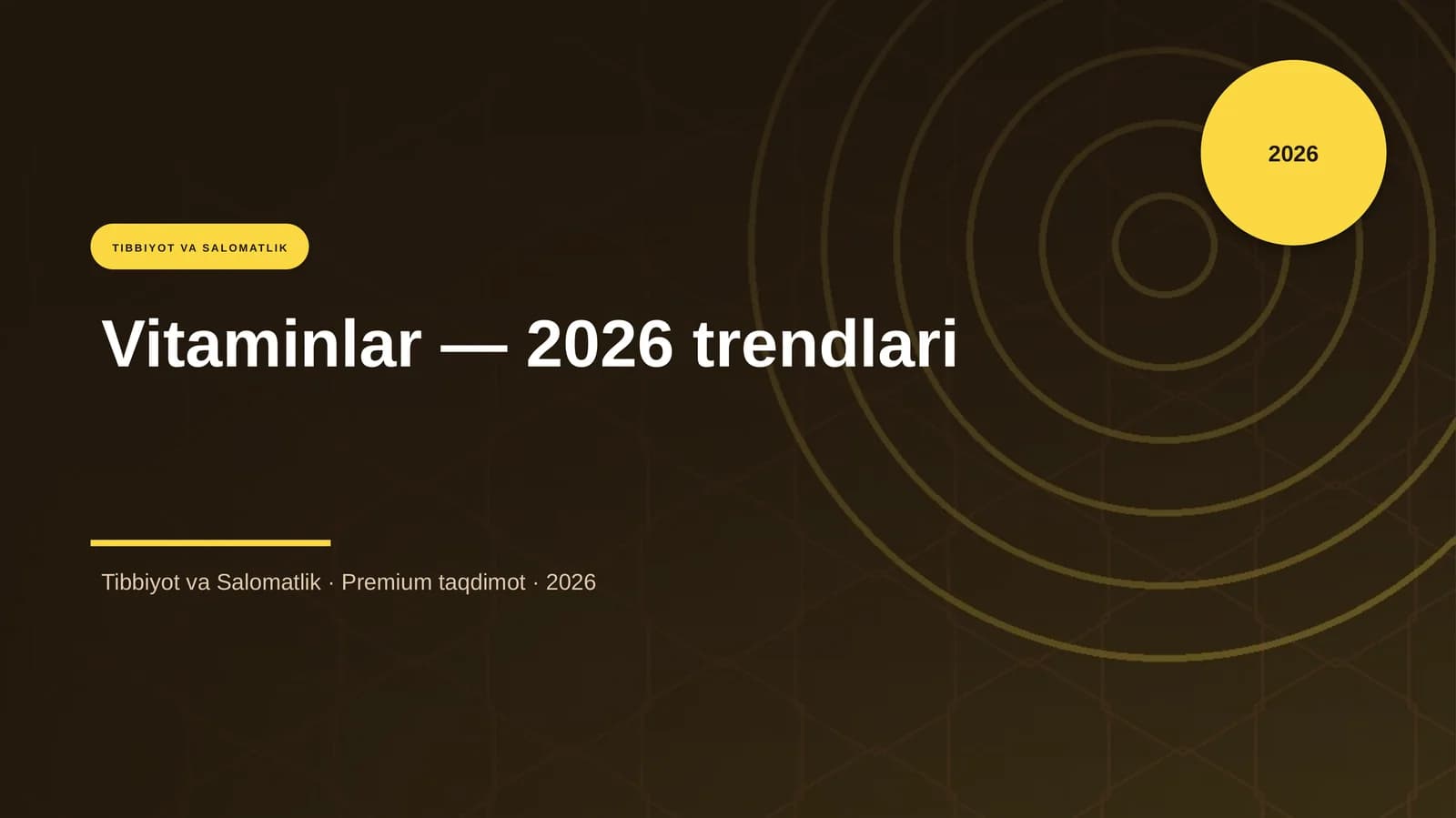 Vitaminlar — 2026 trendlari