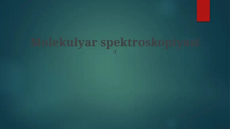 Molekulyar spektroskopiyasi
