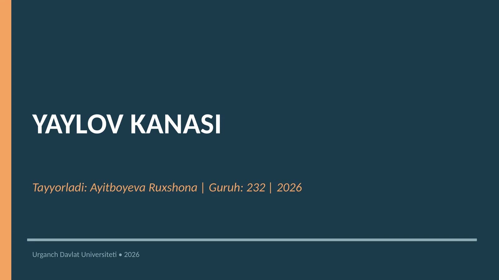 YAYLOV KANASI