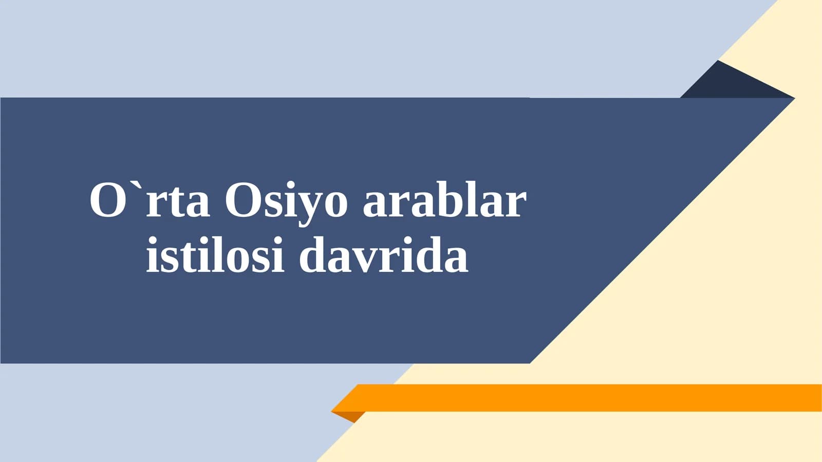 O`rta Osiyo arablar istilosi davrida