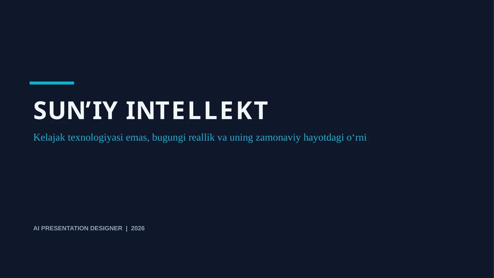 SUN’IY INTELLEKT