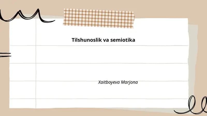 Tilshunoslik va semiotika