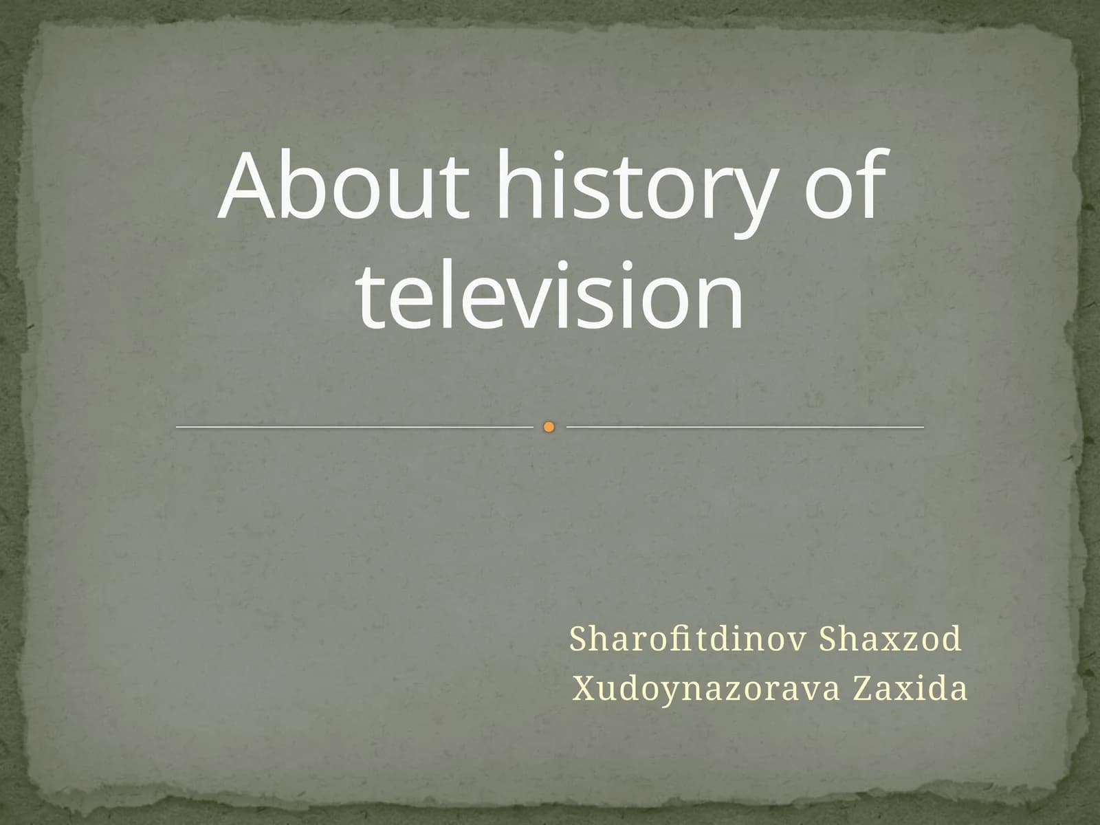 About history of television