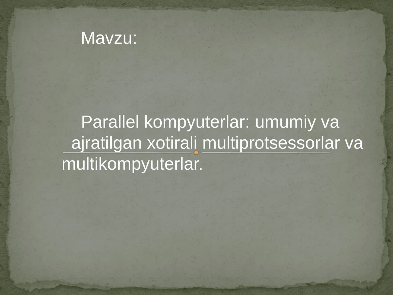 Parallel kompyuterlar