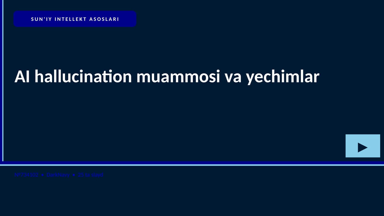 SUN'IY INTELLEKT ASOSLARI