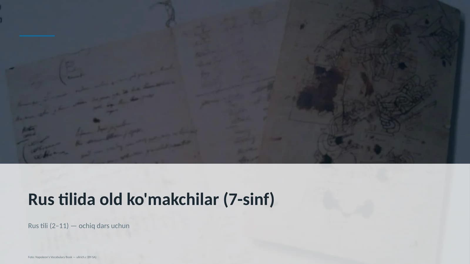 Rus tilida old ko'makchilar (7-sinf)