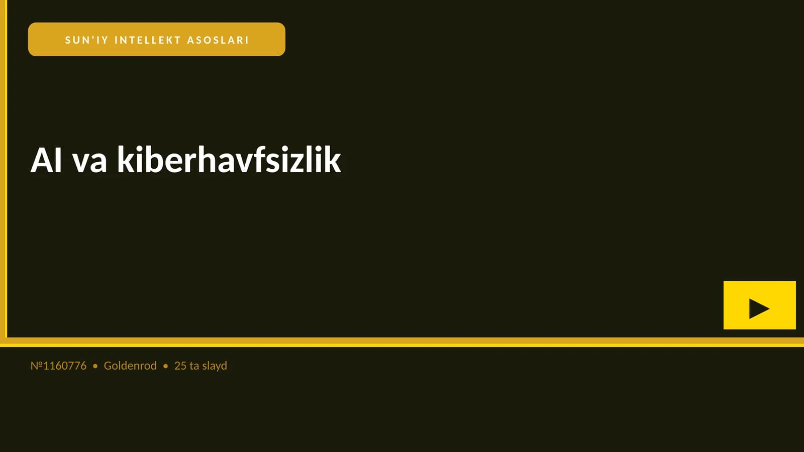 SUN'IY INTELLEKT ASOSLARI
