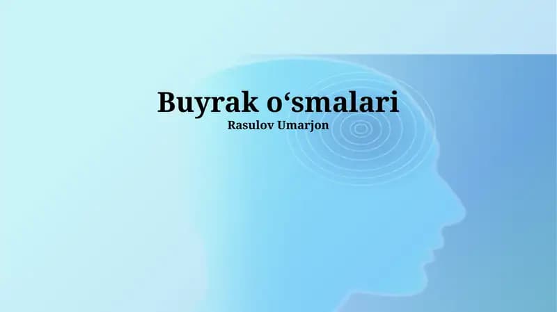 Buyrak oʻsmalari