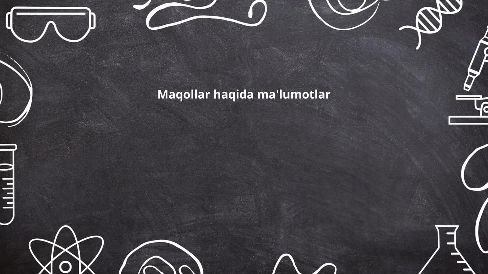 Maqollar haqida ma'lumotlar