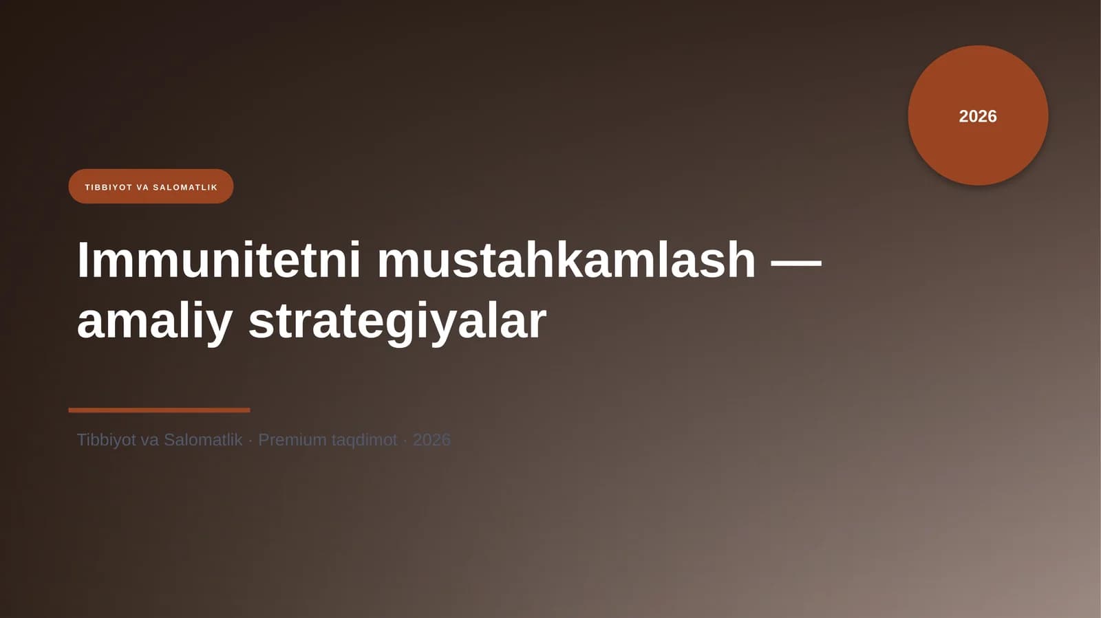 Immunitetni mustahkamlash — amaliy strategiyalar
