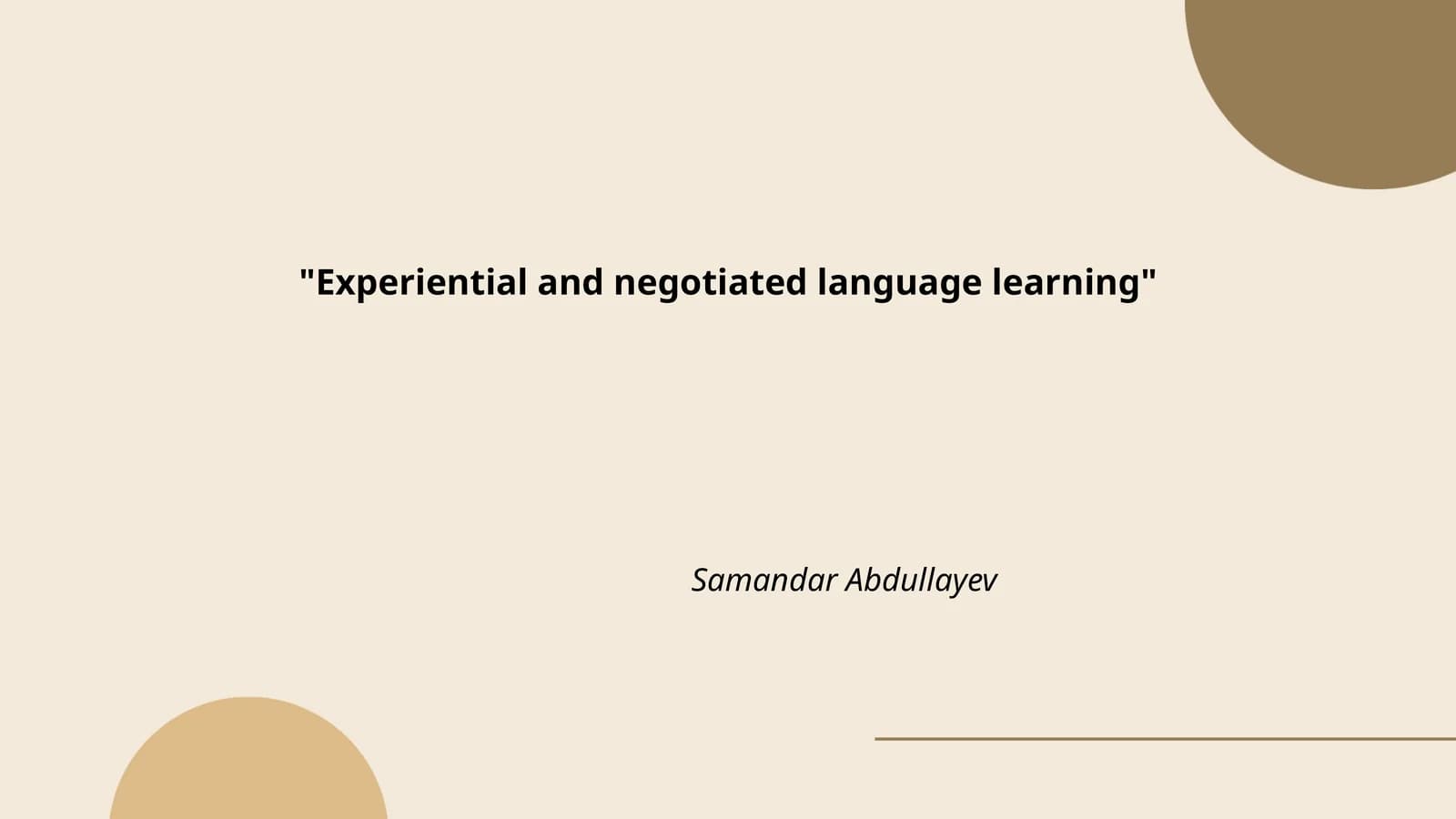 Task-Based Language Learning