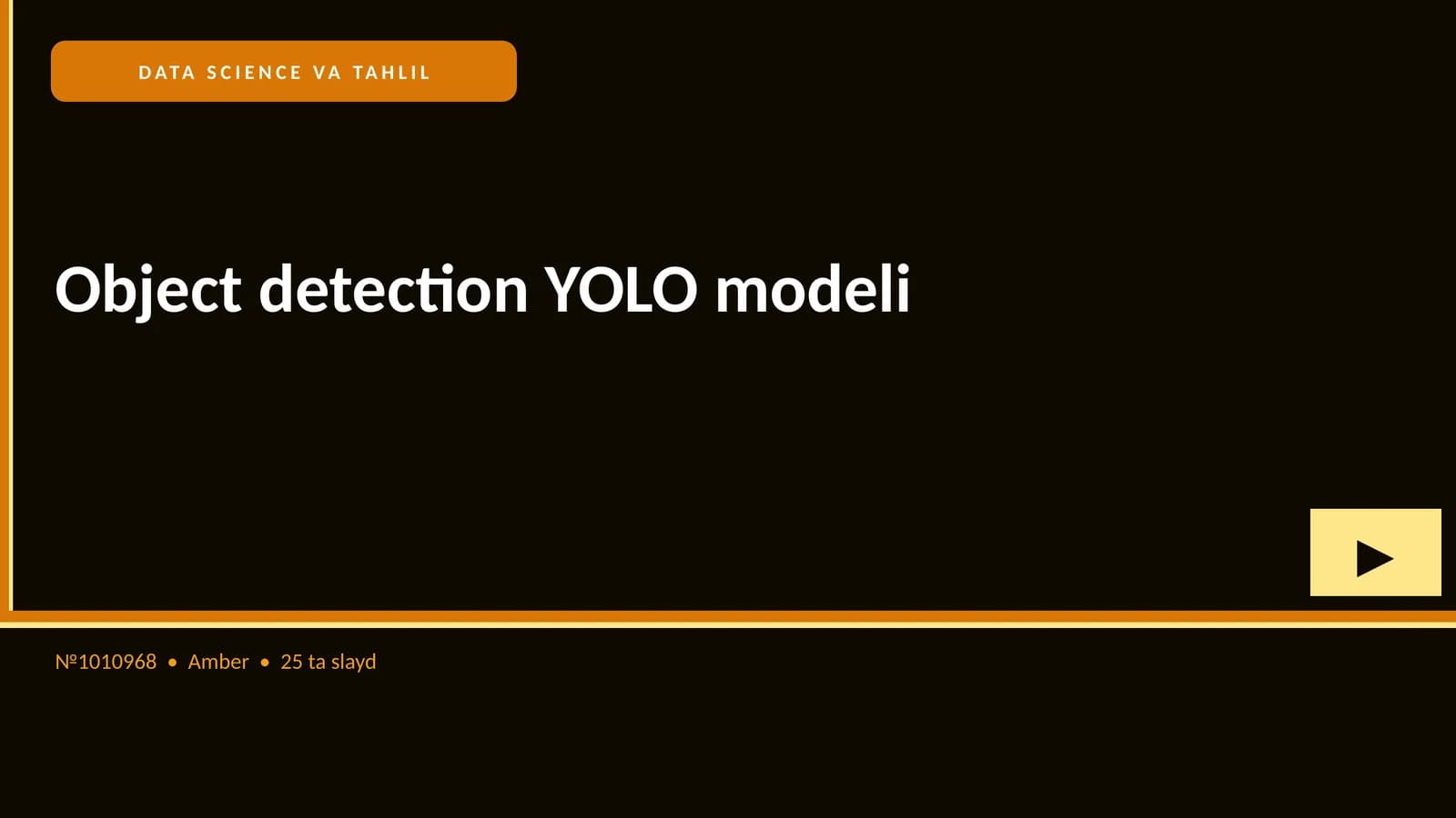 Object detection YOLO modeli
