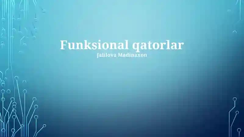 Funksional qatorlar