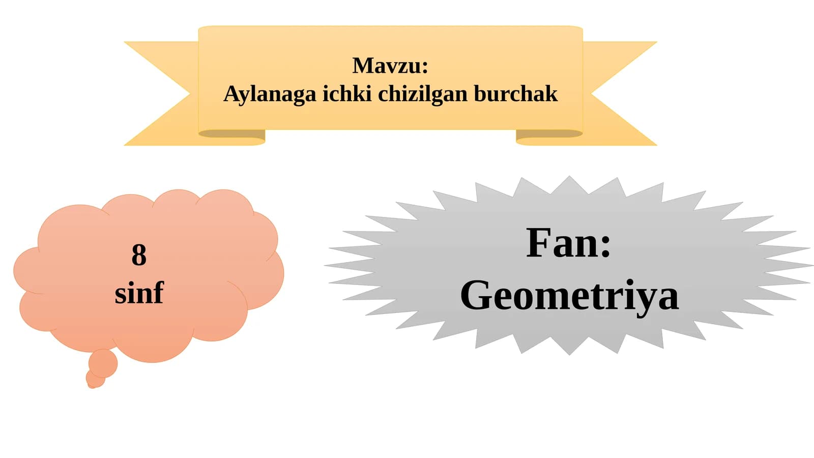 Aylanaga ichkichizilgan burchak