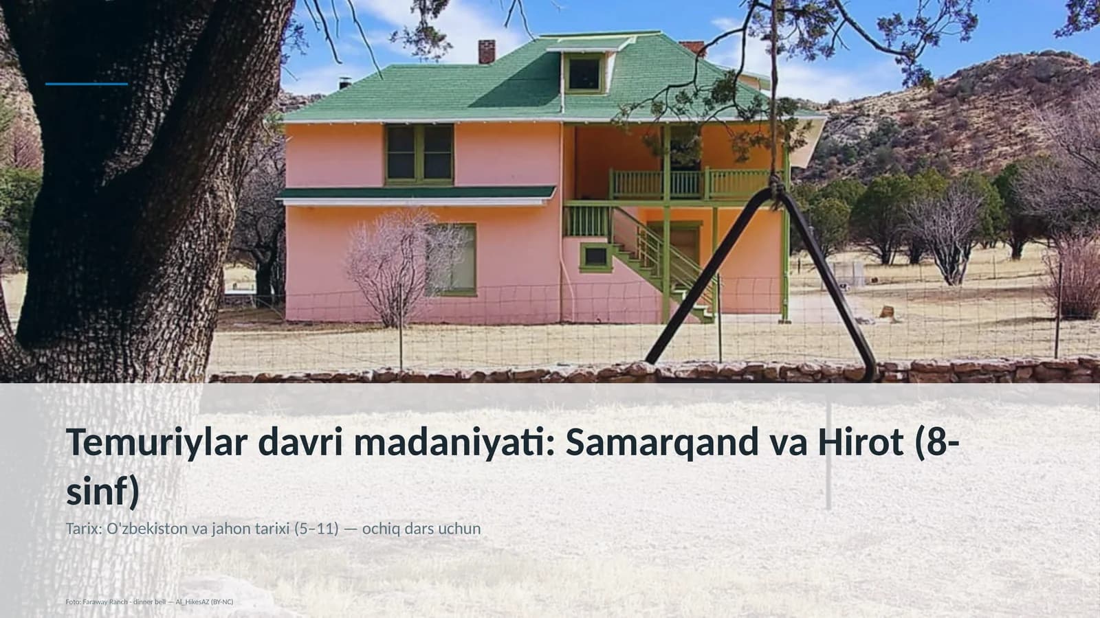 Temuriylar davri madaniyati: Samarqand va Hirot (8-sinf)