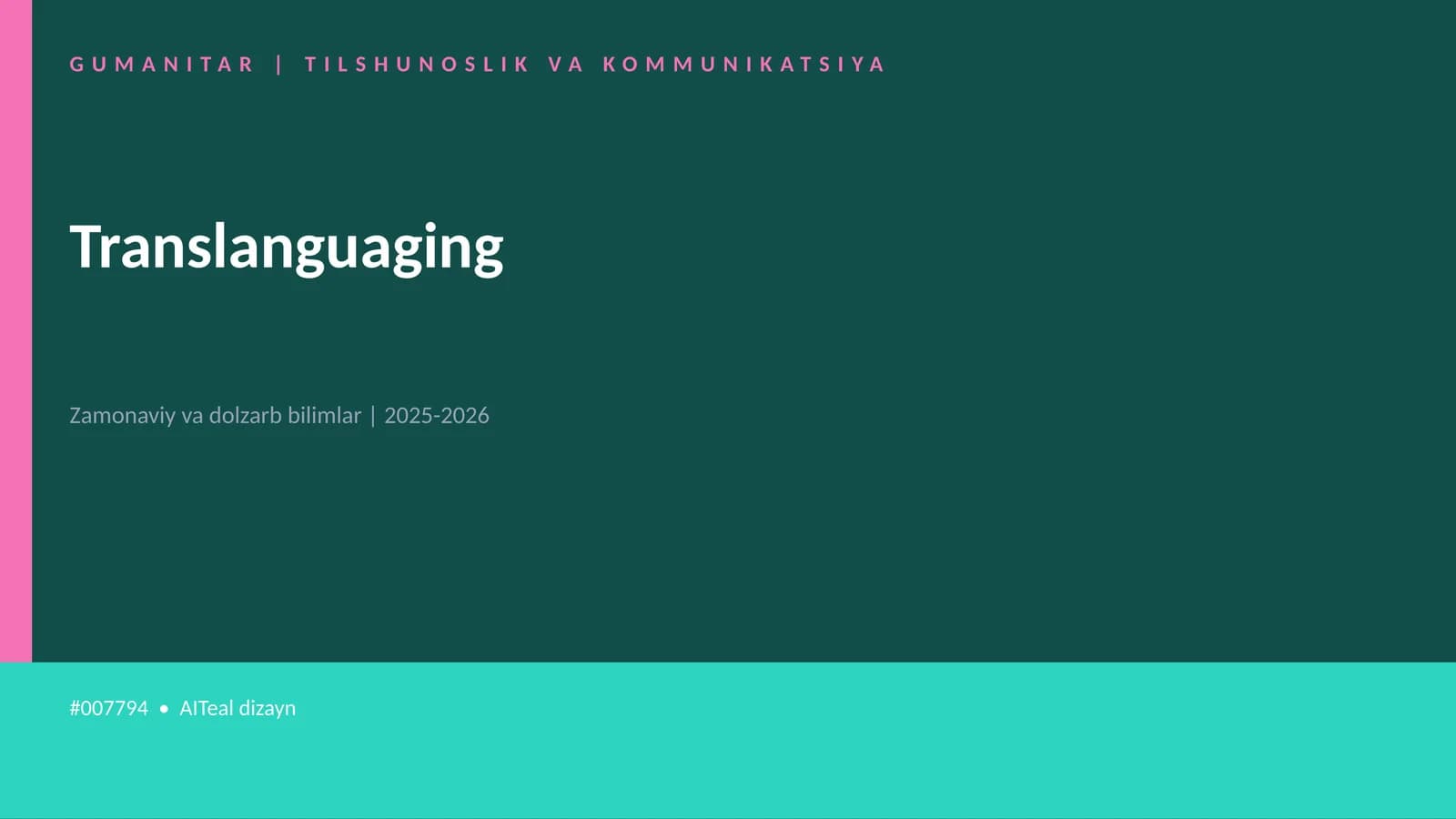 Translanguaging