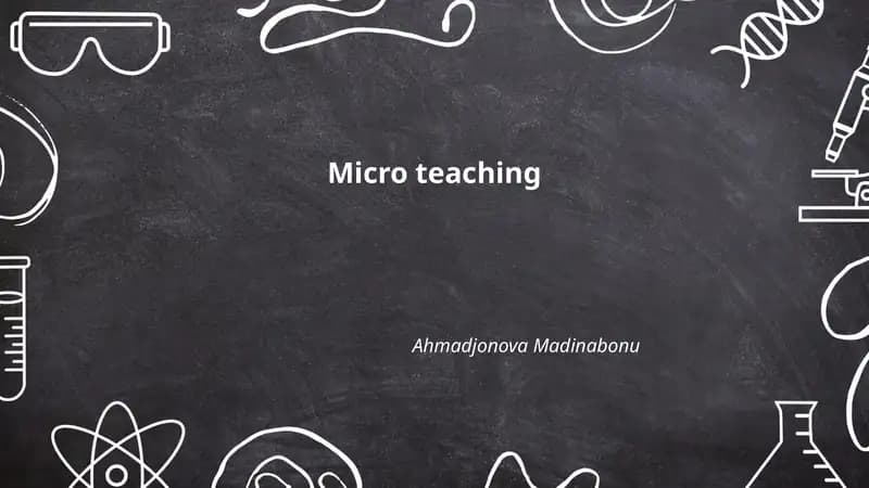 Micro teaching
