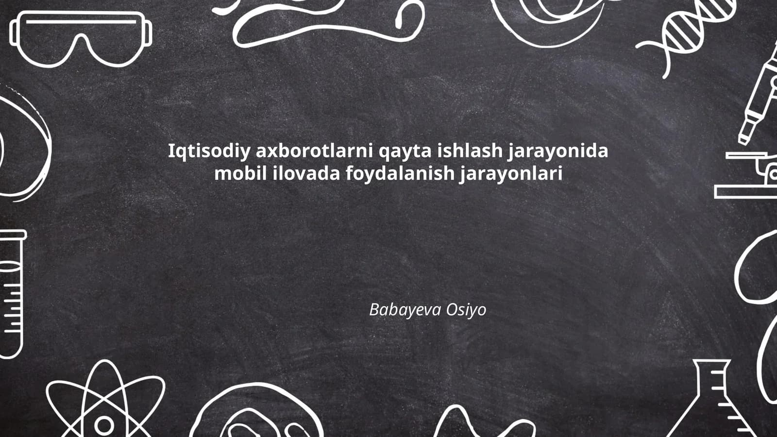 Mobil ilovalarda iqtisodiy axborotlarni saqlash usullari