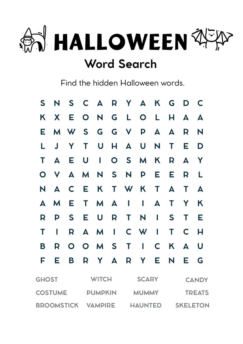 HALLOWEEN Word Search