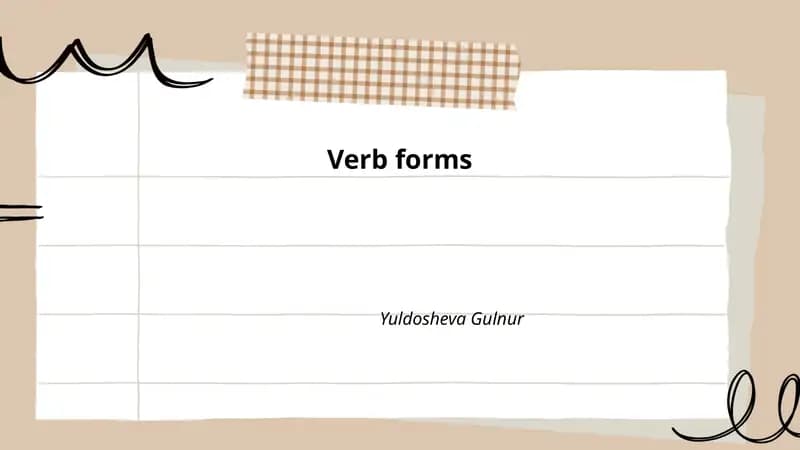 Verb forms