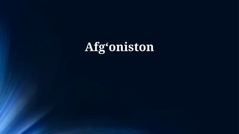 Afgʻoniston