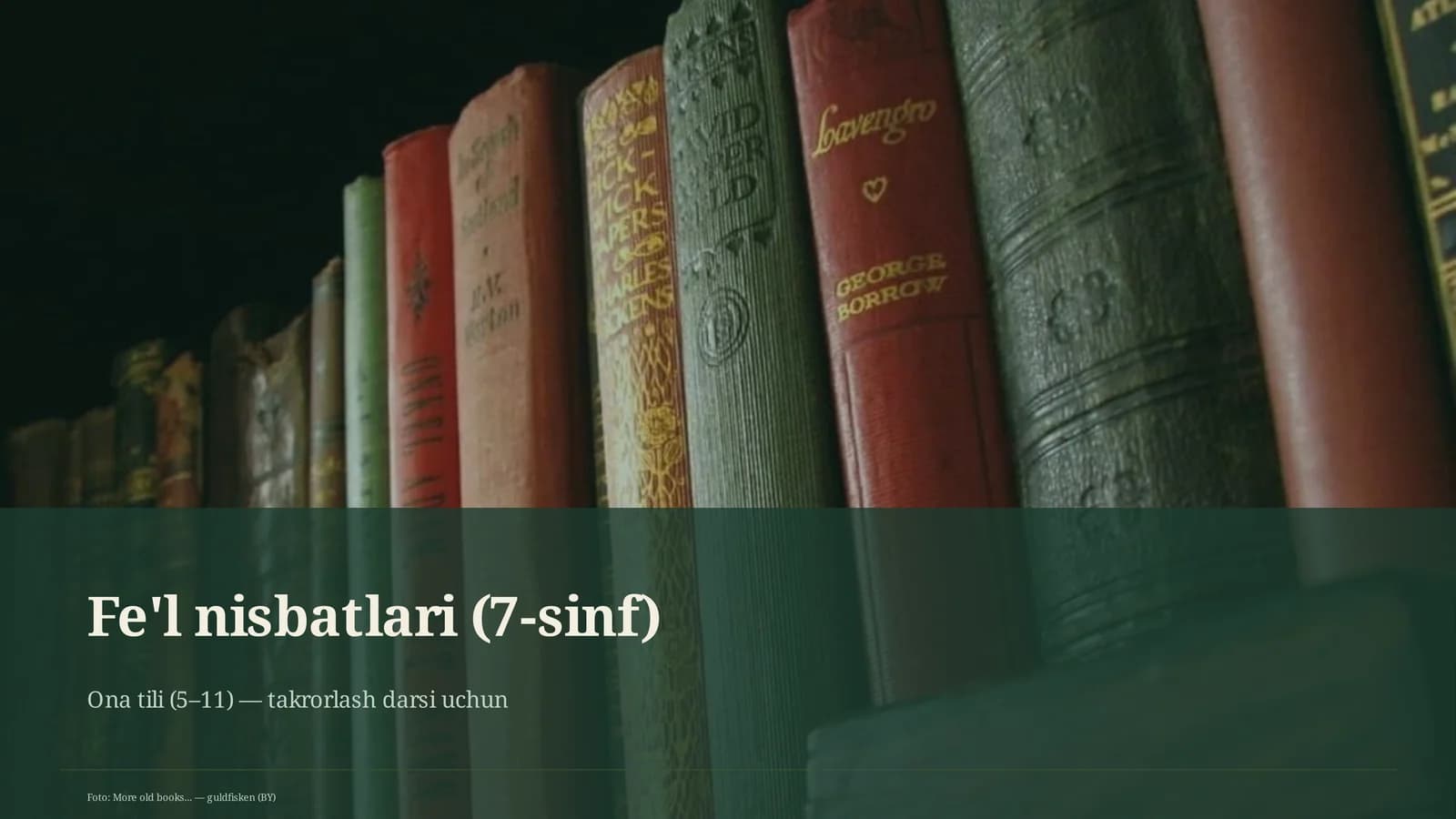 Fe'l nisbatlari (7-sinf)