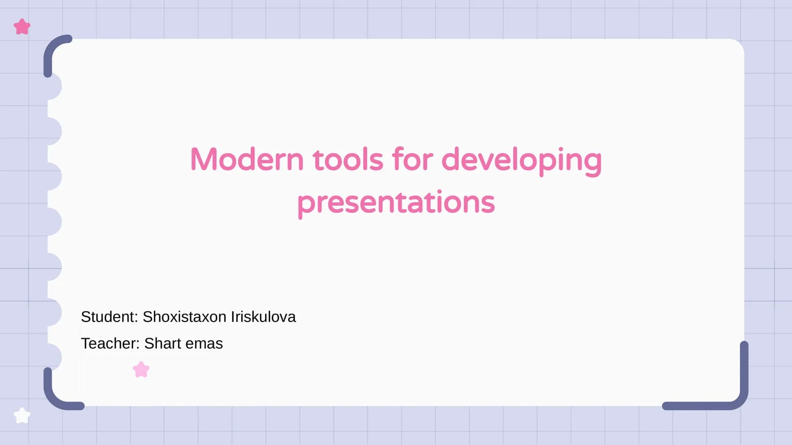 Modern tools for developing presentations