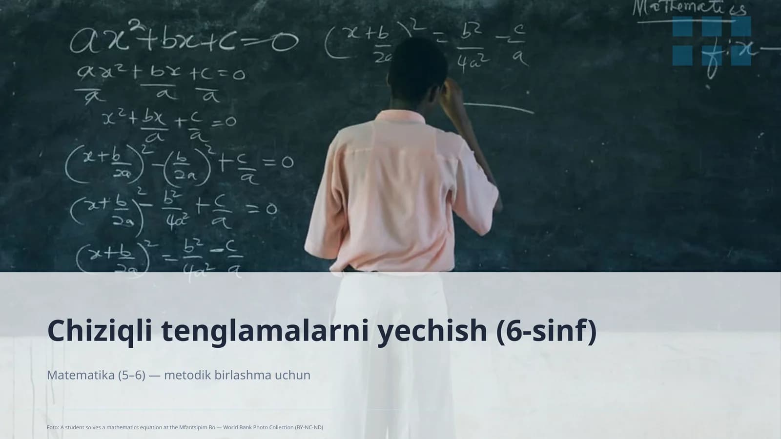Chiziqli tenglamalarni yechish (6-sinf)