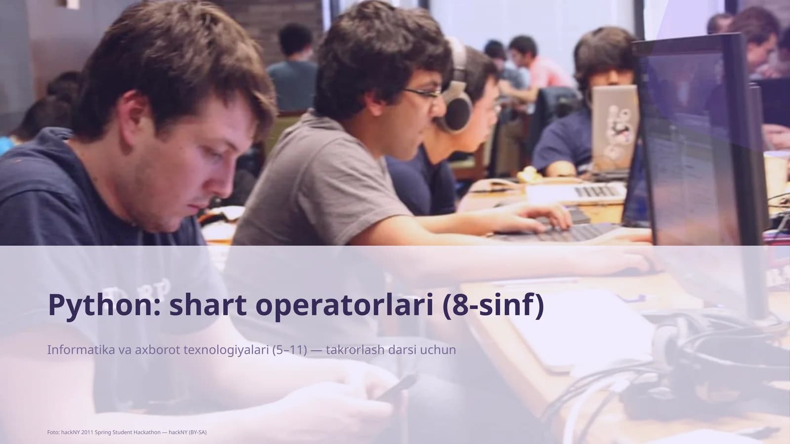 Python: shart operatorlari (8-sinf)