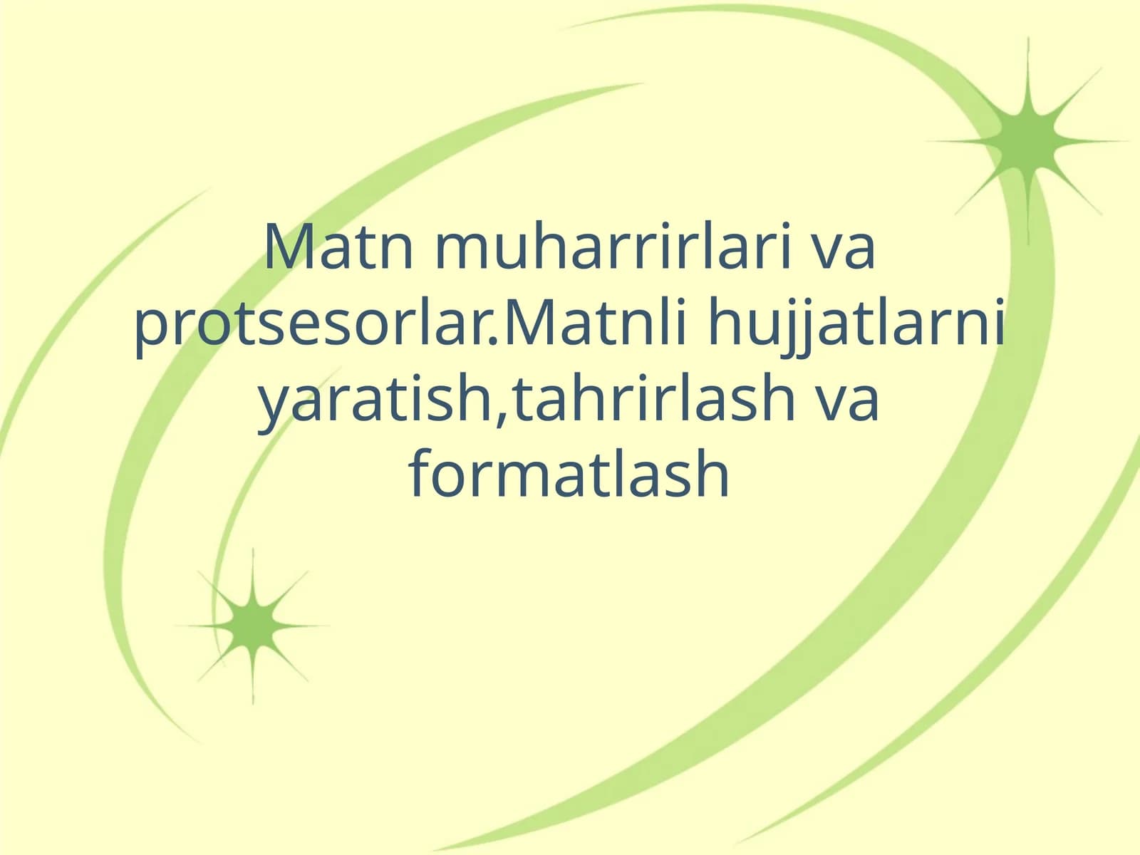 Microsoft Word mаtn protsessori imkоniyatlаri