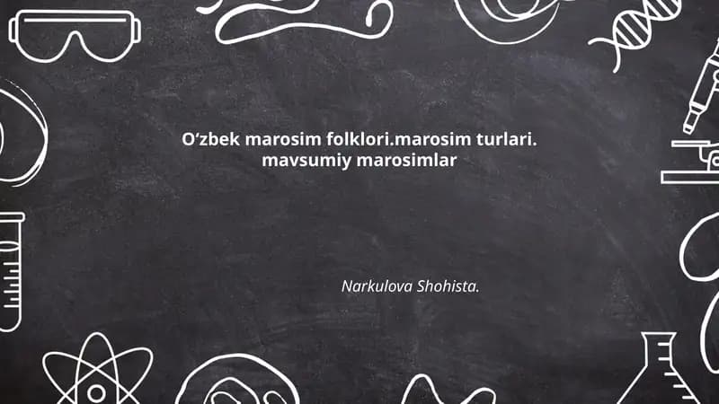 Oʻzbek marosim folklori