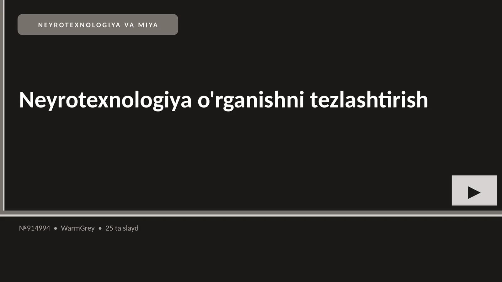 NEYROTEXNOLOGIYA VA MIYA