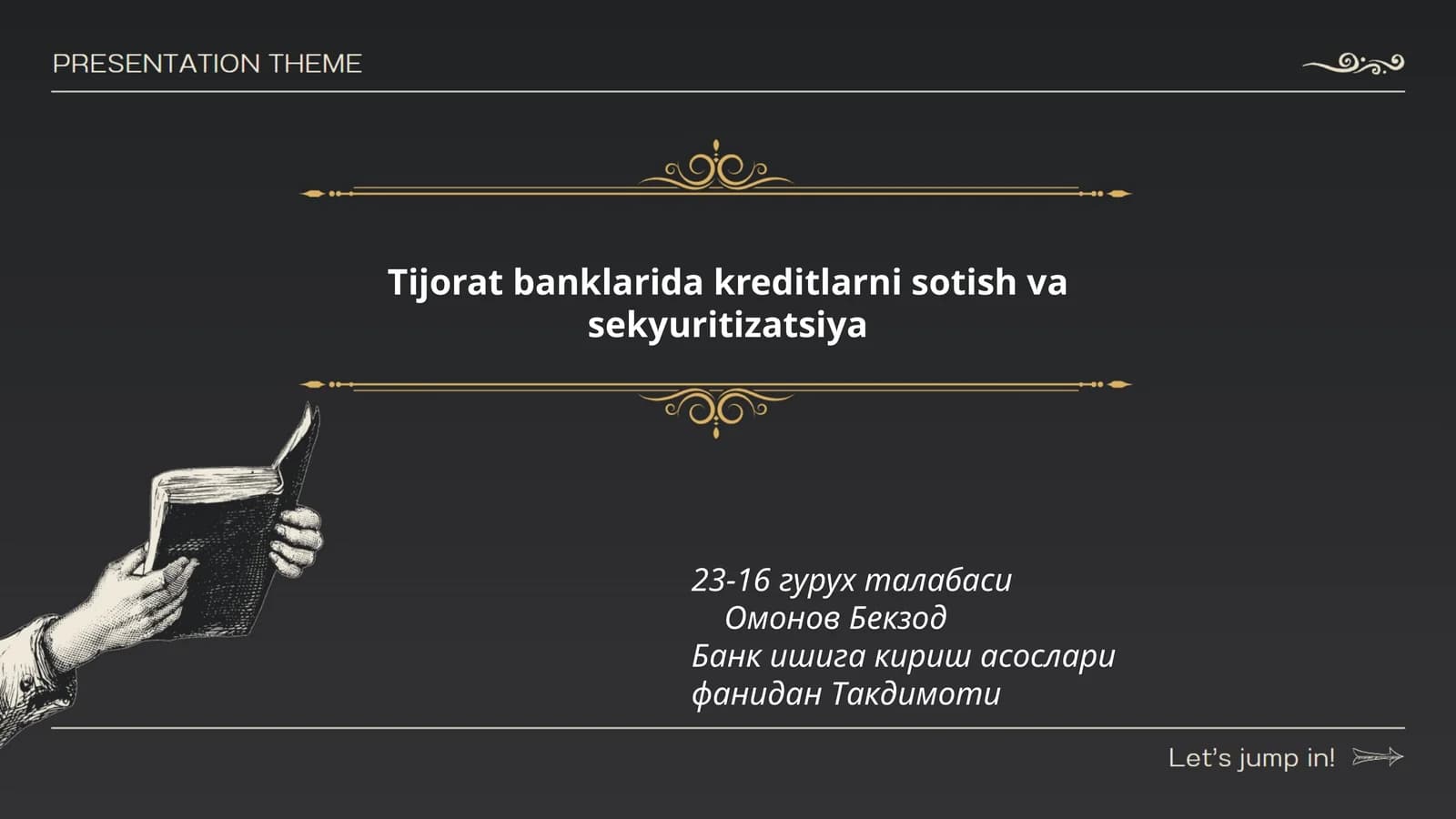 Tijorat banklarida kreditlarni sotish va sekyuritizatsiya