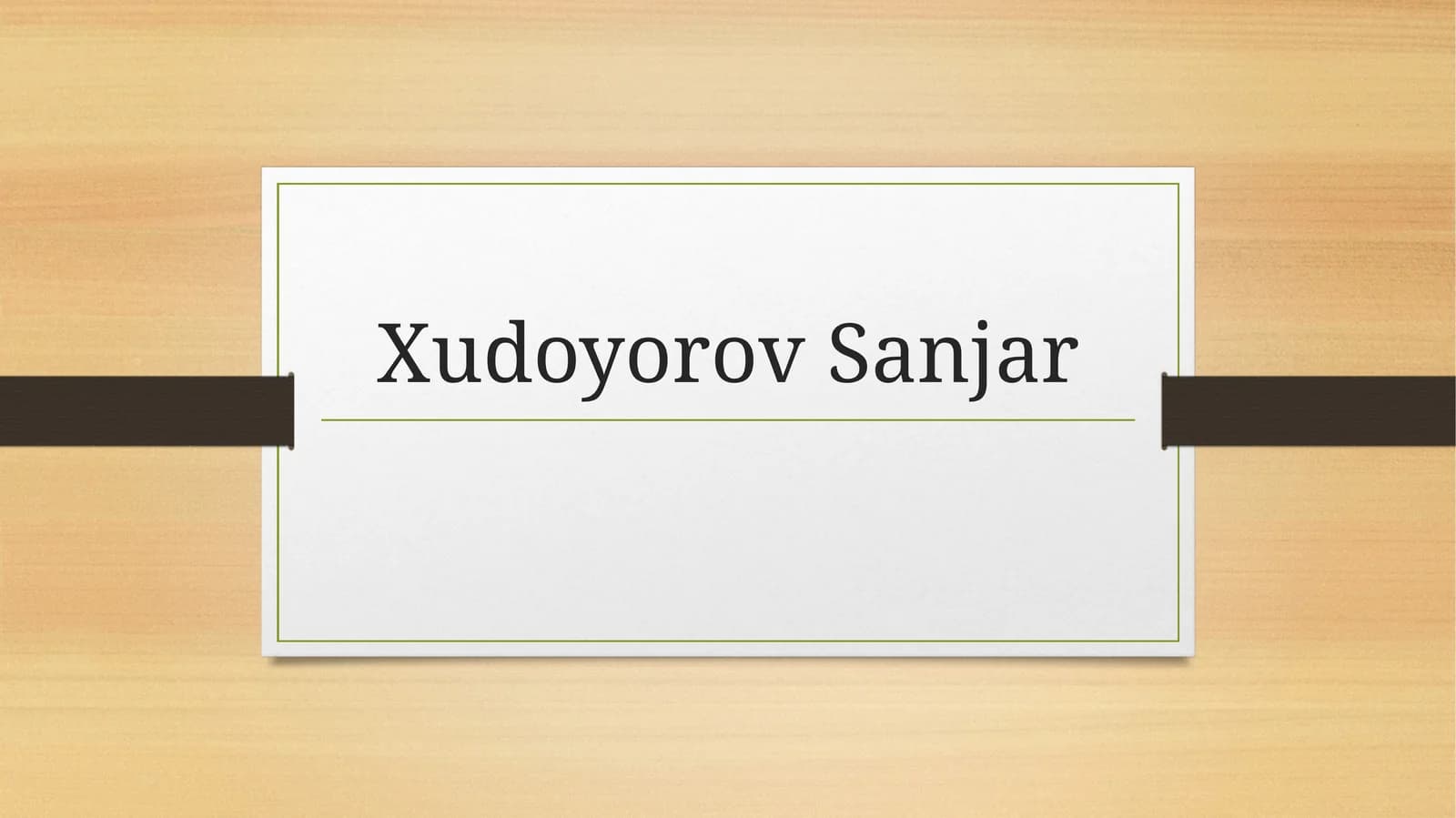 XudoyorovSanjar