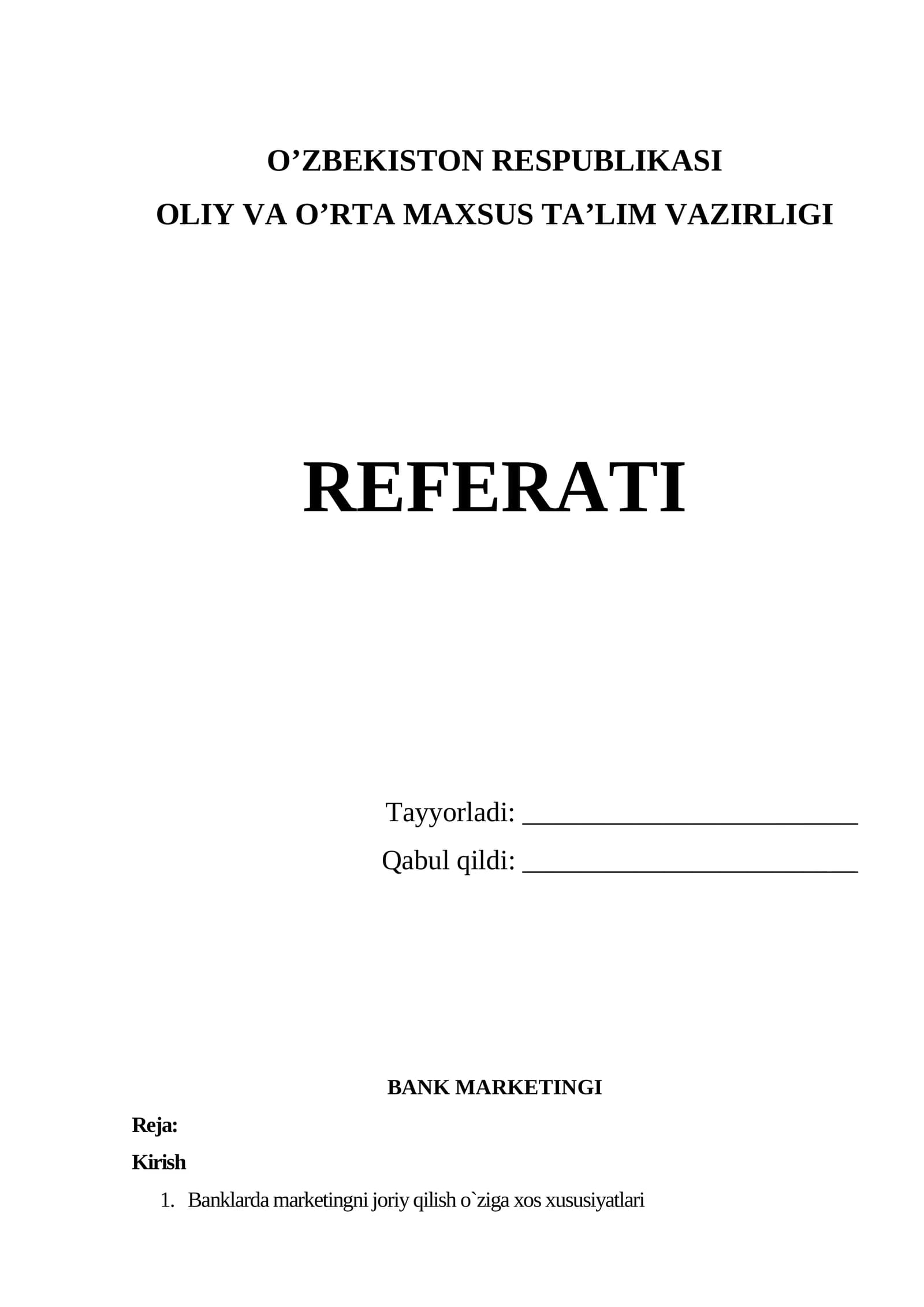 BANK MARKETINGI